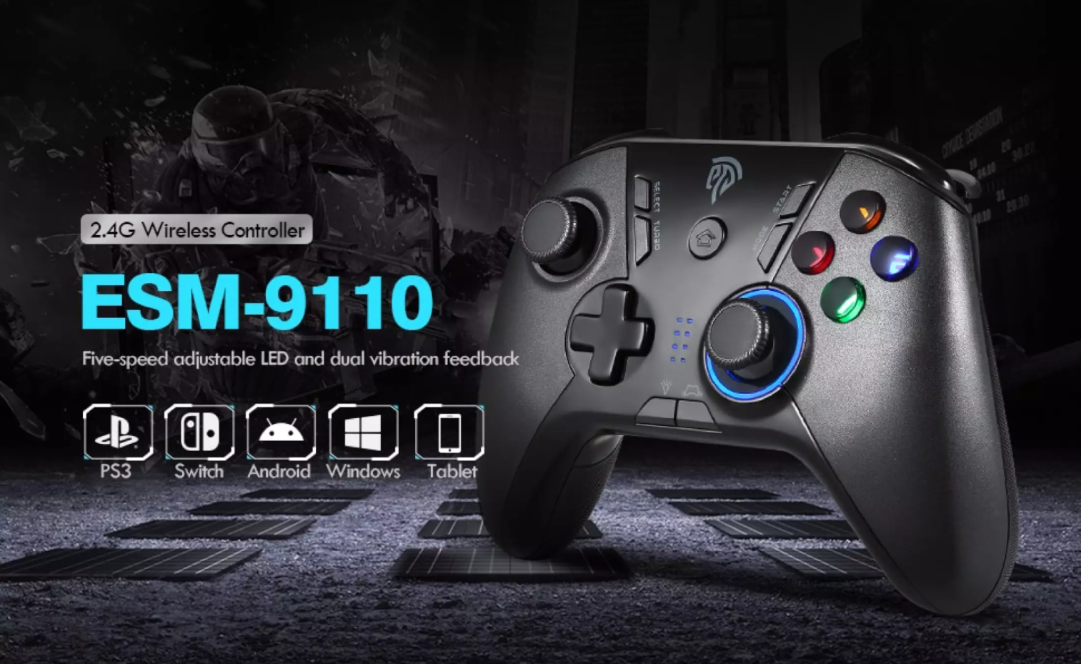 Giới thiệu Tay Cầm Không Dây EasySMX 9110 Wireless Game Controller 